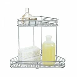 Meilleure vente 👍 Interdesign Étagère de coin pour salle de bain 😉 -Métal Soldes 0081492097501 1