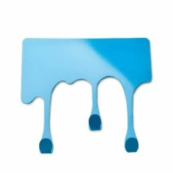Top 10 🎁 Totalcadeau Patère design peinture coulante porte-manteau bleu 🔔 -Métal Soldes 0702382619862 3