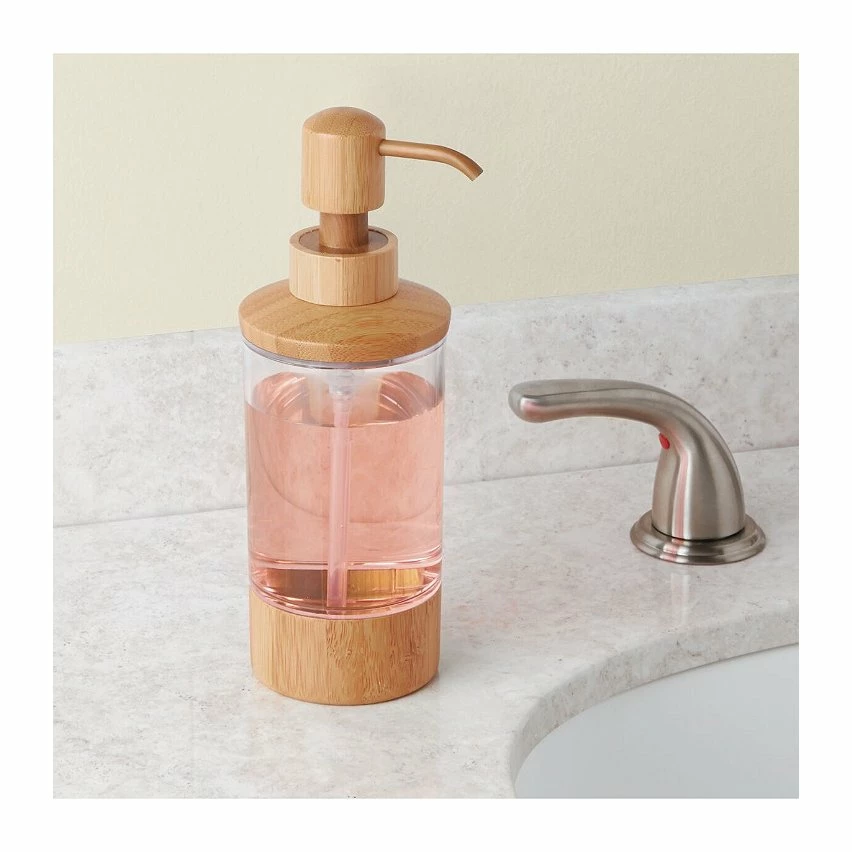 Nouveau ⭐ Interdesign Distributeur de savon liquide en bambou ✨ 2 Nouveau ⭐ Interdesign Distributeur de savon liquide en bambou ✨ – Image 2