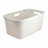 Meilleure affaire 🌟 Panier à linge Curver Style Hip Blanc | 45 litres 🎉