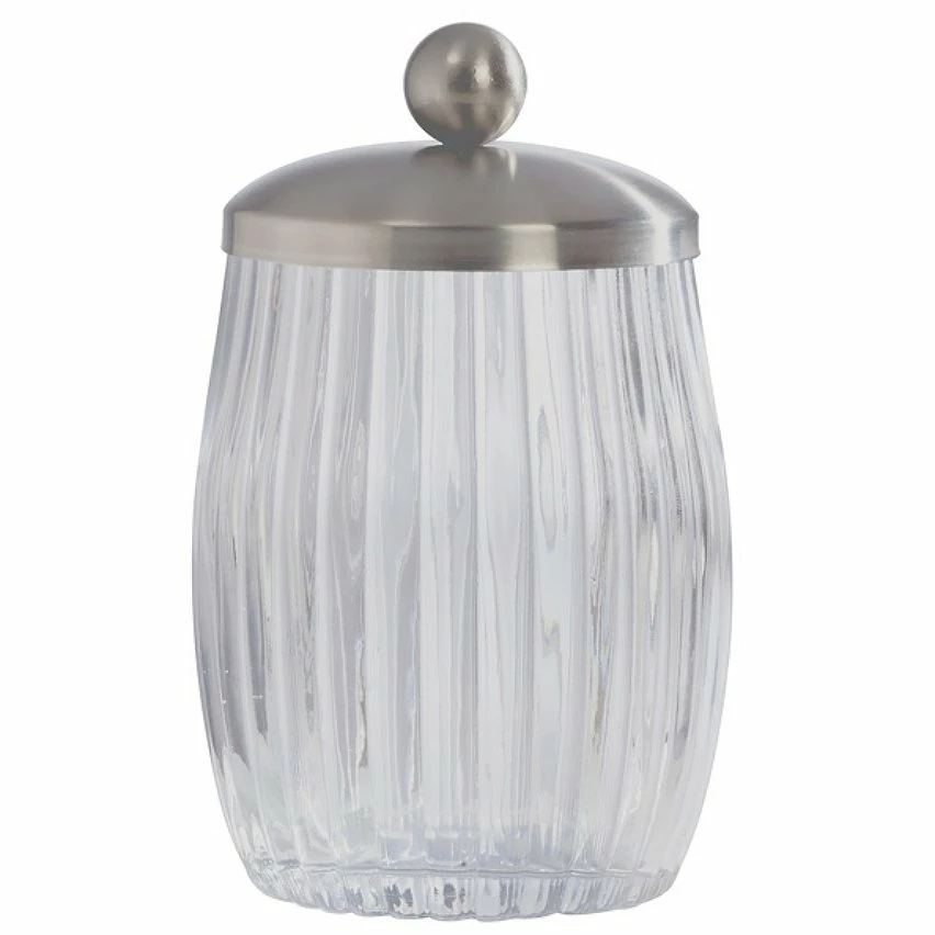 Budget 🔥 Spirella Boite à cotons Verre QUARTZ Transparent 😀 1 Budget 🔥 Spirella Boite à cotons Verre QUARTZ Transparent 😀