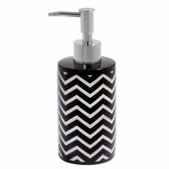 Acheter 🌟 Spirella Distributeur de savon Céramique WAVE Noir & Blanc ✨