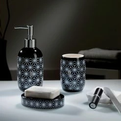 Offres 😍 Spirella Distributeur de savon Céramique STAR Noir 😀 -Métal Soldes 3478680074708 2