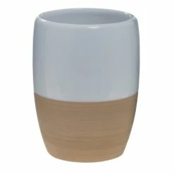 Tout neuf ✨ Spirella Gobelet Céramique SIENA Blanc & Beige 😀