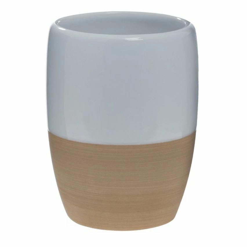 Tout neuf ✨ Spirella Gobelet Céramique SIENA Blanc & Beige 😀 1 Tout neuf ✨ Spirella Gobelet Céramique SIENA Blanc & Beige 😀