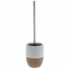Le moins cher 🎉 Spirella brosse Wc avec support Céramique SIENA Blanc & Beige 🧨