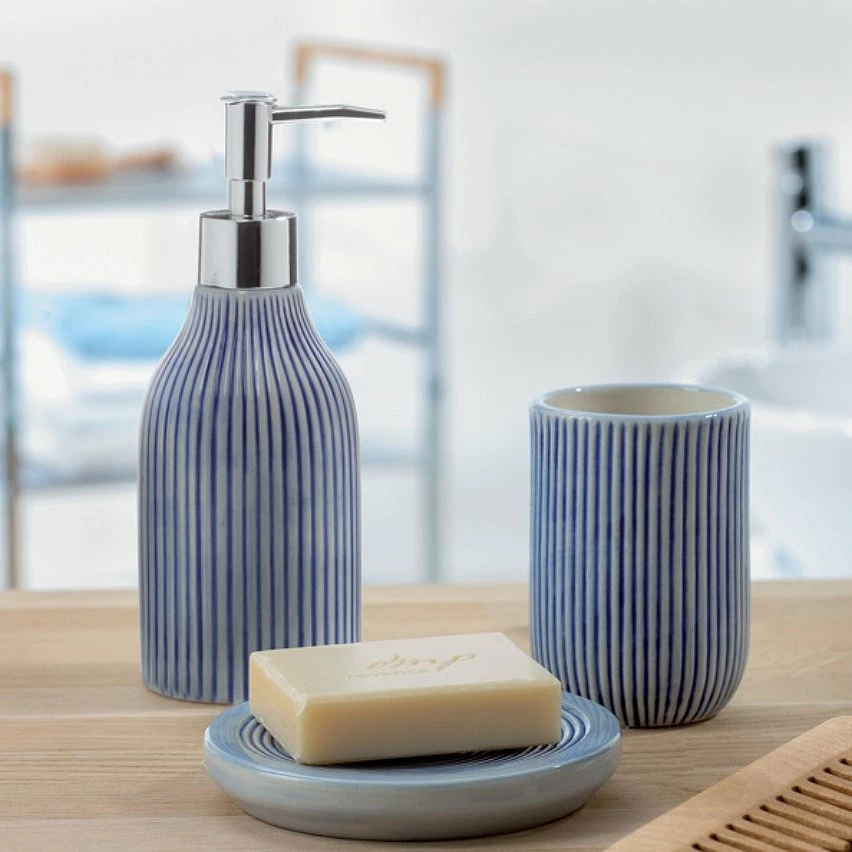 Meilleure affaire 🛒 Spirella Porte savon Céramique MYKONOS Bleu ✨ 2 Meilleure affaire 🛒 Spirella Porte savon Céramique MYKONOS Bleu ✨ – Image 2