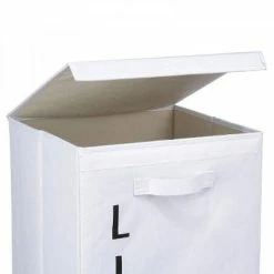 Acheter 🌟 Five Simply smart Panier à linge écriture blanc 👏 14 Acheter 🌟 Five Simply smart Panier à linge écriture blanc 👏 -Métal Soldes 3482731340452 2