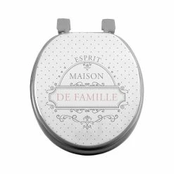 Nouveau ⌛ Douceur d'Intérieur Abattant WC MDF Maison de famille ❤️