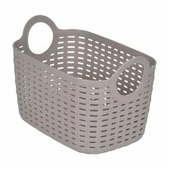 Meilleure affaire ✨ Paris prix Panier à Linge Arrondi "Tressé" 6L Taupe 😉