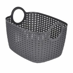 Nouveau 🔥 Paris prix Panier à Linge Arrondi "Tressé" 12L Gris 👏