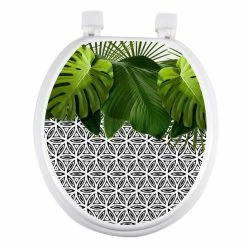 Promo ❤️ Paris prix Abattant WC à Motifs "Graphic Jungle" 37cm Vert 🤩