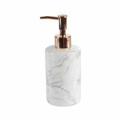 Offres 🎉 Paris prix Distributeur de Savon "Effet Marbre" 18cm Or Rose 🛒