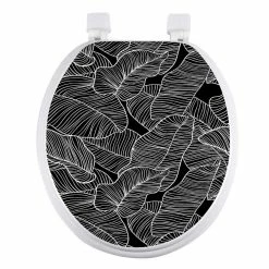 Coupon 😀 Paris prix Abattant WC Imprimé "Amazonia" 47cm Blanc & Noir ✔️