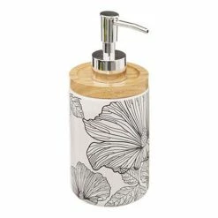 Meilleure vente ✔️ Five Simply smart Distributeur de Savon "Blackflora" 18cm Blanc 🎉