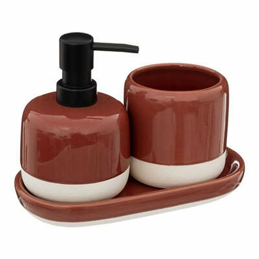 Budget 👍 Five Simply smart Lot de 3 Accessoires Salle de Bain "Solar" 21cm Terracotta 😀 1 Budget 👍 Five Simply smart Lot de 3 Accessoires Salle de Bain "Solar" 21cm Terracotta 😀