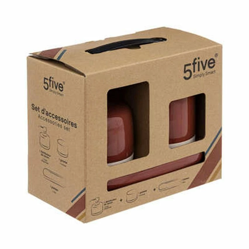 Budget 👍 Five Simply smart Lot de 3 Accessoires Salle de Bain "Solar" 21cm Terracotta 😀 5 Budget 👍 Five Simply smart Lot de 3 Accessoires Salle de Bain "Solar" 21cm Terracotta 😀 – Image 5