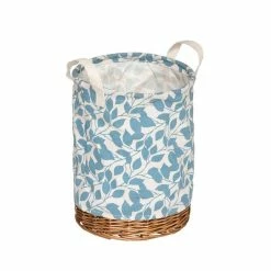 Top 10 🧨 Atmosphera Set de 2 Paniers de rangement en Osier et Tissu Blanc imprimé Noir ⭐ -Métal Soldes 3560233826022 3