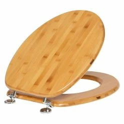 Meilleure vente 🔔 Five Simply smart Abattant WC en Bambou Charnières en zinc 👍