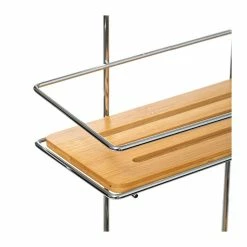 Sortie 🔥 Five Simply smart Support de Douche 2 Niveaux en Métal et bambou ⭐ -Métal Soldes 3560237555393 3