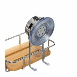 Promo 💯 Five Simply smart Porte savon à Ventouse en Bambou et Métal 🌟 -Métal Soldes 3560237555416 3