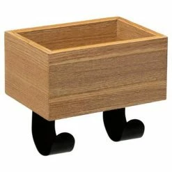 Sortie 🔔 Five Simply smart Patère 2 Crochets "Vide-Poche" 20cm Noir & Naturel 🛒