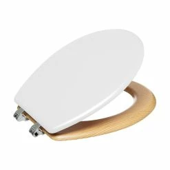 Meilleur prix 🧨 Five Simply smart Abattant WC en Bois Bleu pétrole et Naturel ✨