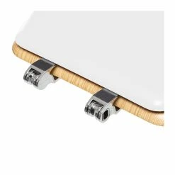 Meilleur prix 🧨 Five Simply smart Abattant WC en Bois Bleu pétrole et Naturel ✨ -Métal Soldes 3560237584126 3