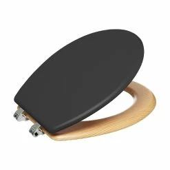 Meilleur prix 🧨 Five Simply smart Abattant WC en Bois Bleu pétrole et Naturel ✨ -Métal Soldes 3560237584133 1