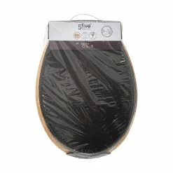 Meilleur prix 🧨 Five Simply smart Abattant WC en Bois Bleu pétrole et Naturel ✨ -Métal Soldes 3560237584133 4