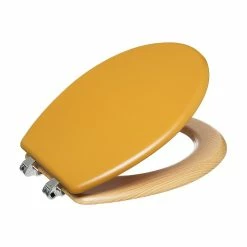 Meilleur prix 🧨 Five Simply smart Abattant WC en Bois Bleu pétrole et Naturel ✨ -Métal Soldes 3560237584140 1