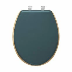 Meilleur prix 🧨 Five Simply smart Abattant WC en Bois Bleu pétrole et Naturel ✨ -Métal Soldes 3560237584157 2