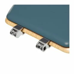 Meilleur prix 🧨 Five Simply smart Abattant WC en Bois Bleu pétrole et Naturel ✨ -Métal Soldes 3560237584157 3