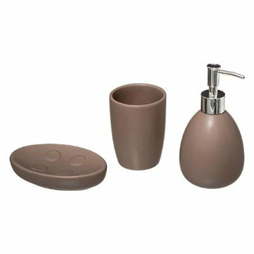 Offres 🧨 Five Simply smart Set de 3 Accessoires Salle de Bain "Sun" Taupe Mat 🤩 1 Offres 🧨 Five Simply smart Set de 3 Accessoires Salle de Bain "Sun" Taupe Mat 🤩