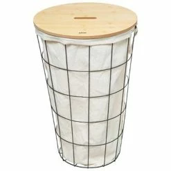 Meilleure affaire 🎁 Five Simply smart Panier à Linge Déco "Modern" 42L Charbon 💯