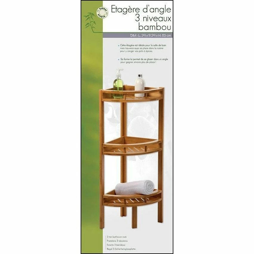 Top 10 🎁 Five Simply smart Étagère d'angle 3 niveaux bambou 🎉 3 Top 10 🎁 Five Simply smart Étagère d'angle 3 niveaux bambou 🎉 – Image 3
