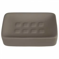 Budget 🤩 Five Simply smart Porte Savon "Rubber" Gris 💯 -Métal Soldes 3560238533420 1