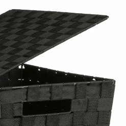 Sortie 🔔 Five Simply smart Panier à Linge "Machine" 53cm Noir 😍 -Métal Soldes 3560238545645 3