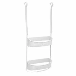 Meilleure vente ❤️ Five Simply smart Support de douche souple 2 paniers système multi accroches Taupe Simply Smart ✨ -Métal Soldes 3560238655306 1