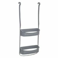 Meilleure vente ❤️ Five Simply smart Support de douche souple 2 paniers système multi accroches Taupe Simply Smart ✨ -Métal Soldes 3560238655313 1