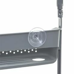 Meilleure vente ❤️ Five Simply smart Support de douche souple 2 paniers système multi accroches Taupe Simply Smart ✨ -Métal Soldes 3560238655313 2