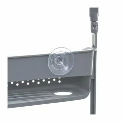 Meilleure vente ❤️ Five Simply smart Support de douche souple 2 paniers système multi accroches Taupe Simply Smart ✨ -Métal Soldes 3560238655313 4