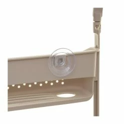 Meilleure vente ❤️ Five Simply smart Support de douche souple 2 paniers système multi accroches Taupe Simply Smart ✨ -Métal Soldes 3560238655320 4