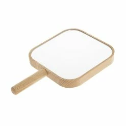 Sortie 💯 Five Simply smart Miroir Amovible en métal blanc et bambou Naturéo 20 x 26 cm 😀 -Métal Soldes 3560238666654 3