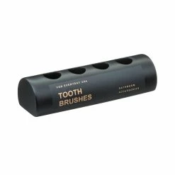 Offres ❤️ Five Simply smart Porte Brosse à Dent en Polyrésine noir collection Black 🧨