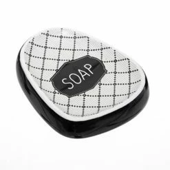 Sortie 🌟 Five Simply smart Porte Savon en Céramique "Cadence" 12cm Noir ⭐