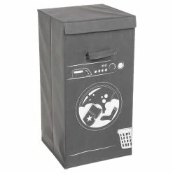 Nouveau 😉 Instant d'O Panier à linge MACHINE Gris 💯 -Métal Soldes 3560239261858 1