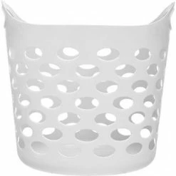 Vente flash 👍 Clean House Panier à Linge "Lou" 28L Gris 🔔 -Métal Soldes 3560239308300 2