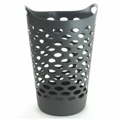 De gros ❤️ Clean House Corbeille à Linge 60L Gris 🔥 -Métal Soldes 3560239369646 1