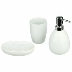 Remise 🥰 Five Simply smart Set de 3 Accessoires Salle de Bain "Sun" Blanc 👏 -Métal Soldes 3560239416418 1